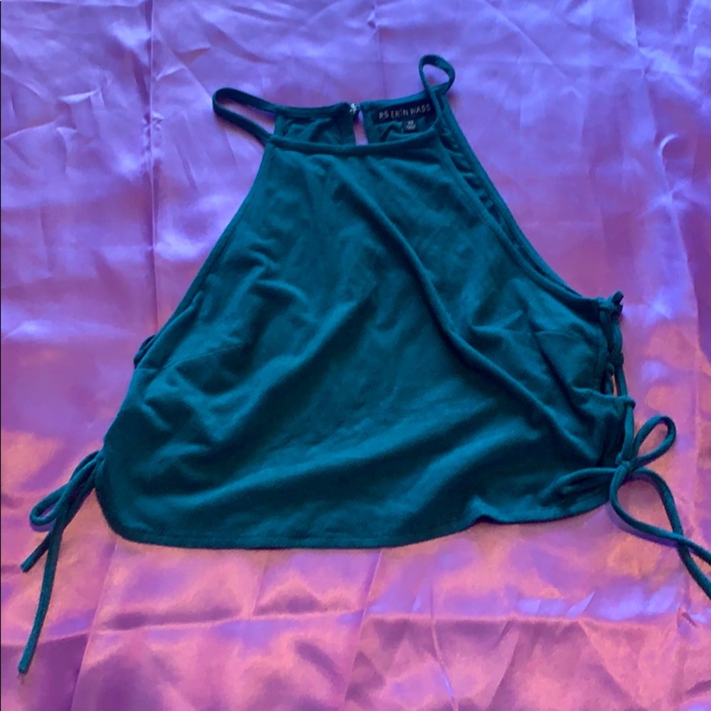 emerald green halter top